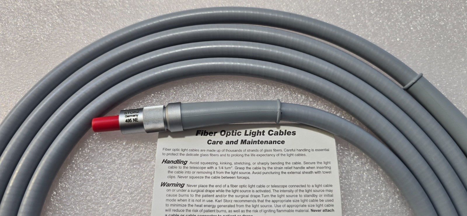 Karl Storz 495 NE Fiber Optic Cable 4.8mm x 300cm Autoclave (NEW)