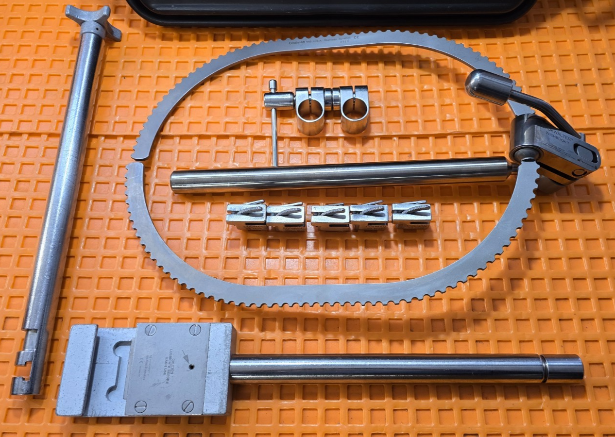Codman Bookwalter Wish Book Retractor Set Arm with Post Holder Clamp & Tray