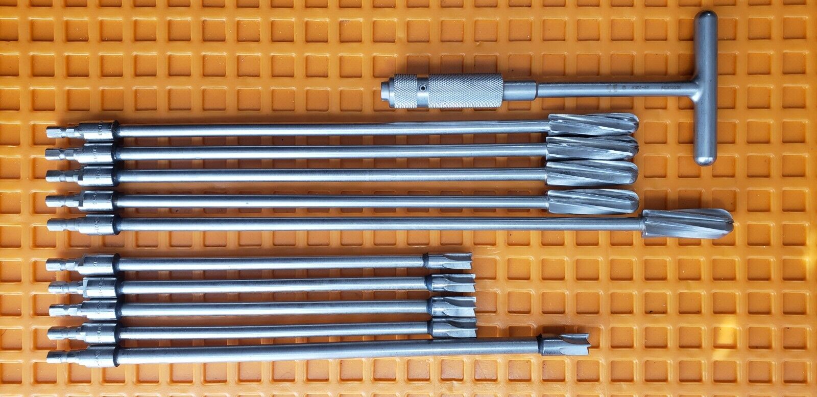 Zimmer Surgical Orthopedic Miller Medullary Reamers Set of 11 with T-Handle