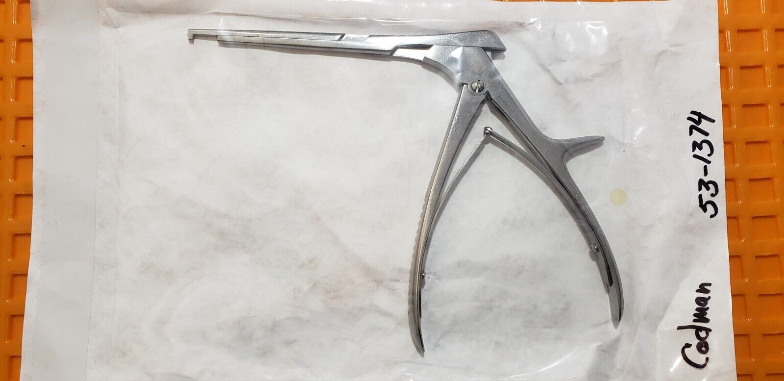 Codman 53-1374 Surgical Kerrison Rongeur 6" x 90 Degree 3mm down Bite