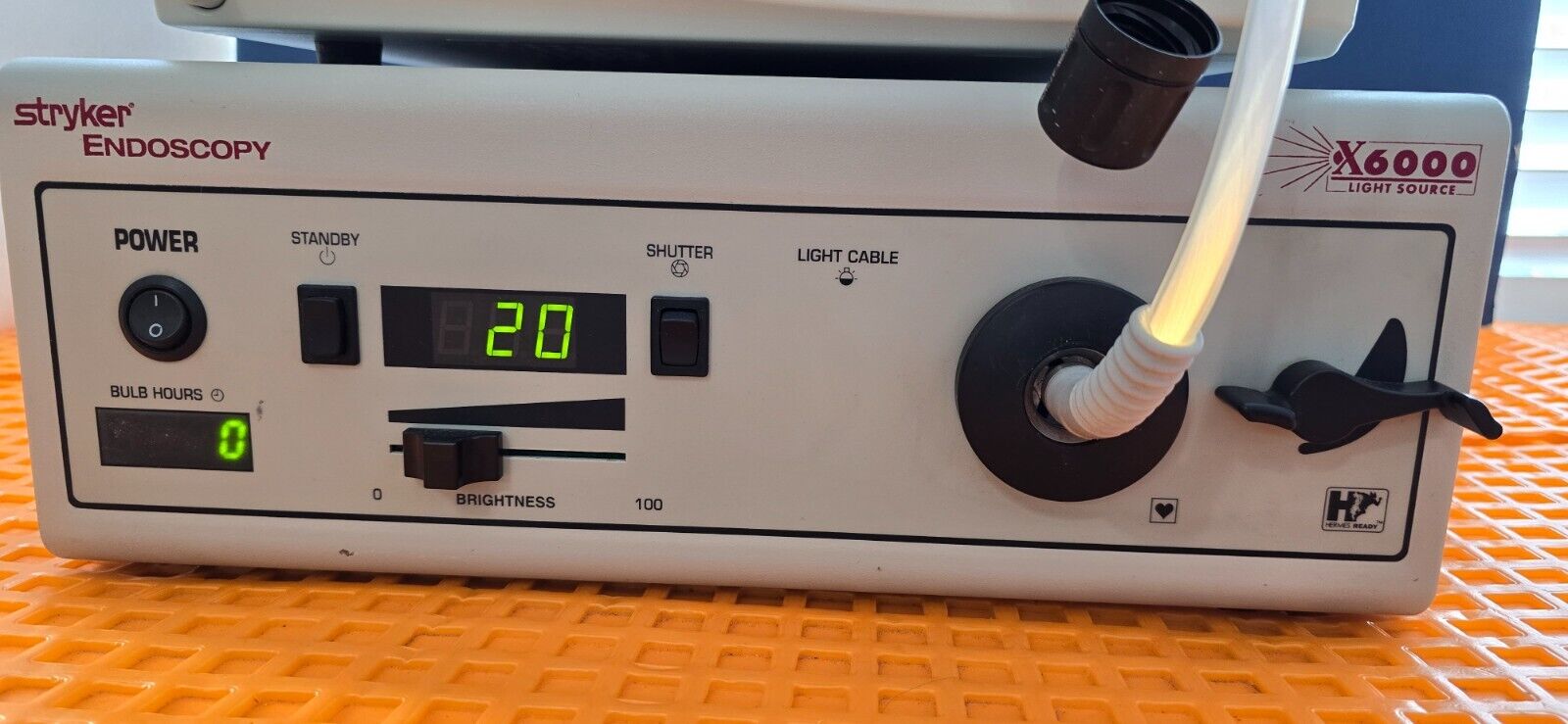 Stryker 1188 Camera Head, Controller, 6000 Light Source with Fiber Optic Cable