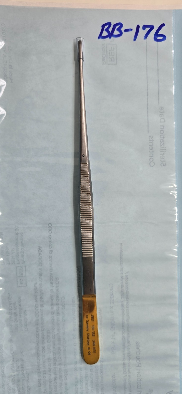Jarit 130-358 Surgical Potts-Smith Tissue Forceps 8" Carb Bite Tip