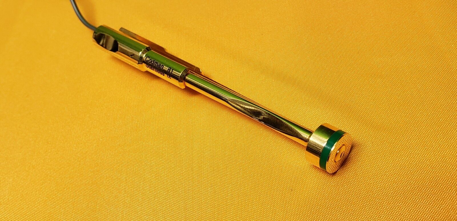 Codman Surgical Bayonet Forceps Curved Left 0.75mm Green REF: 80-2068