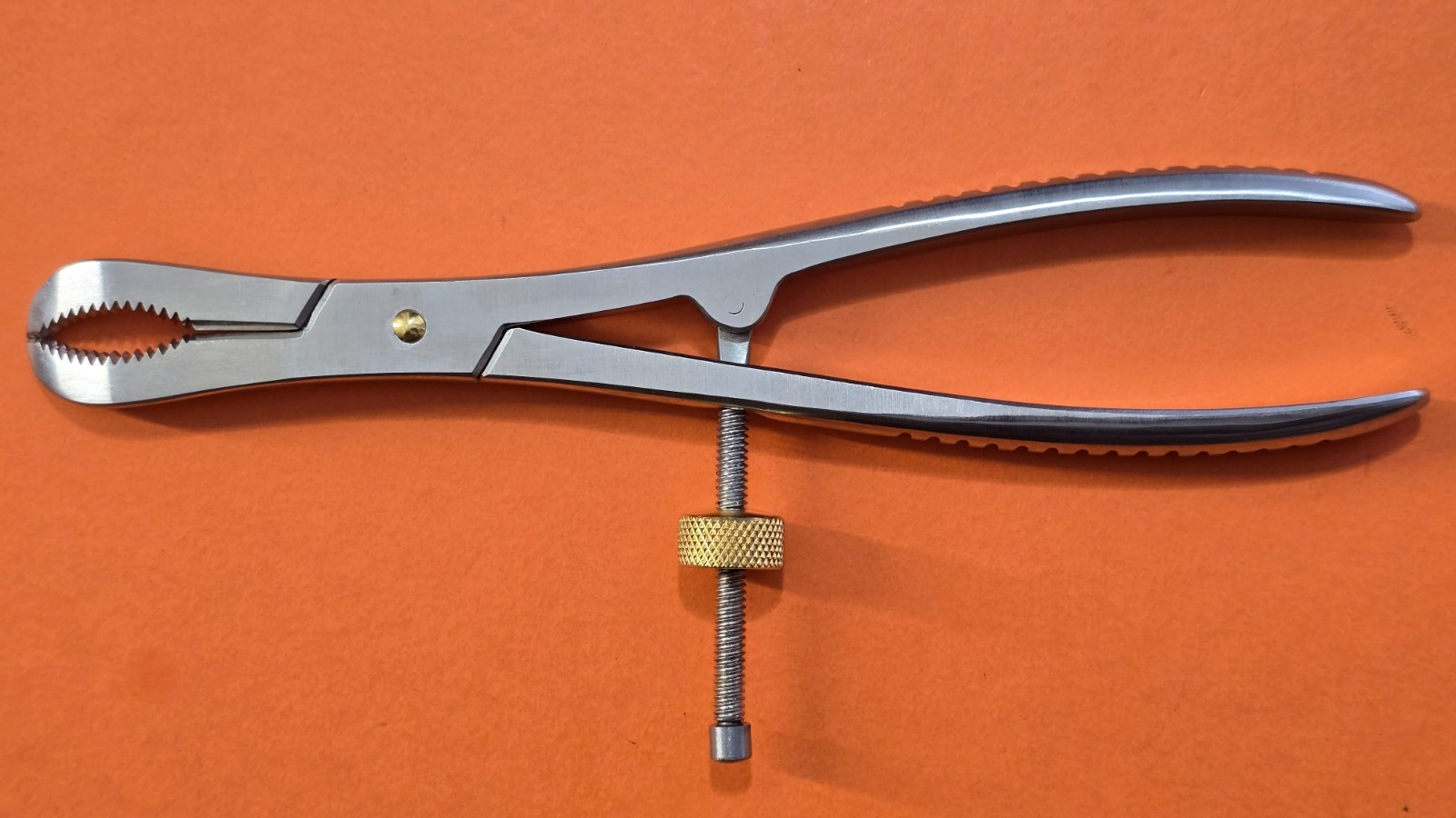 Turtle Surgical Bone Reduction Forceps 8" Curved Jaws with Speed Lock
