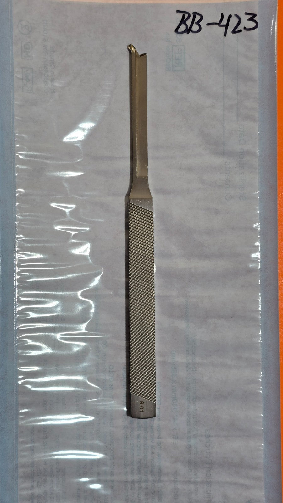 SPARTA 8-01 Surgical SILVER Osteotome 7" Single Guard Straight
