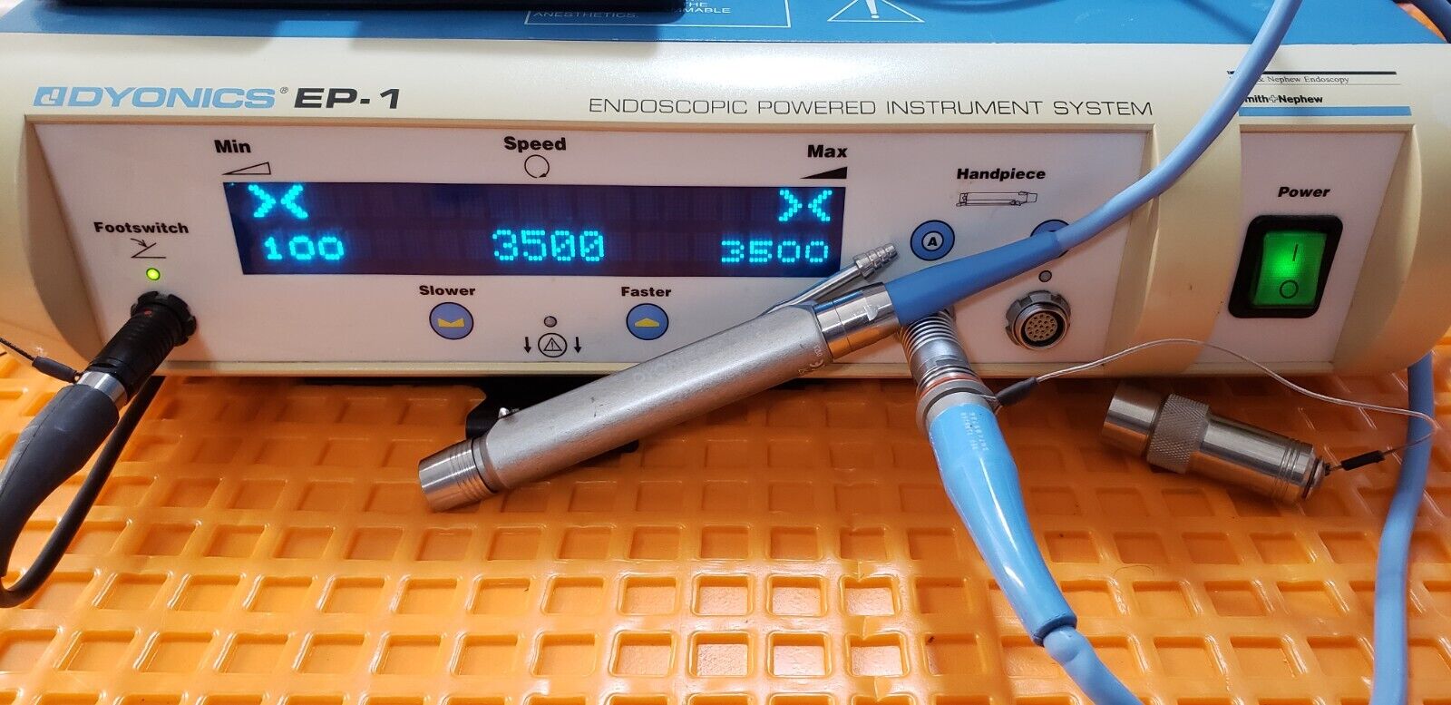 DYONICS Power 7205365 Processor Shaver Handpiece 7205357 & Foot Switch 7205396