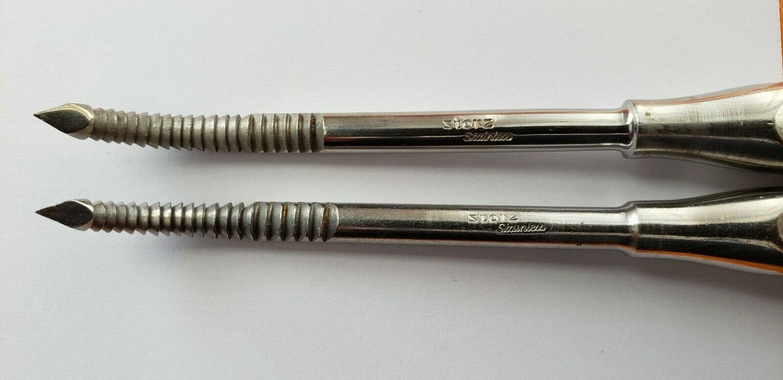 Storz N2612 Surgical Wiener Rasp 7" Sharp Curved Lot of 2 Units