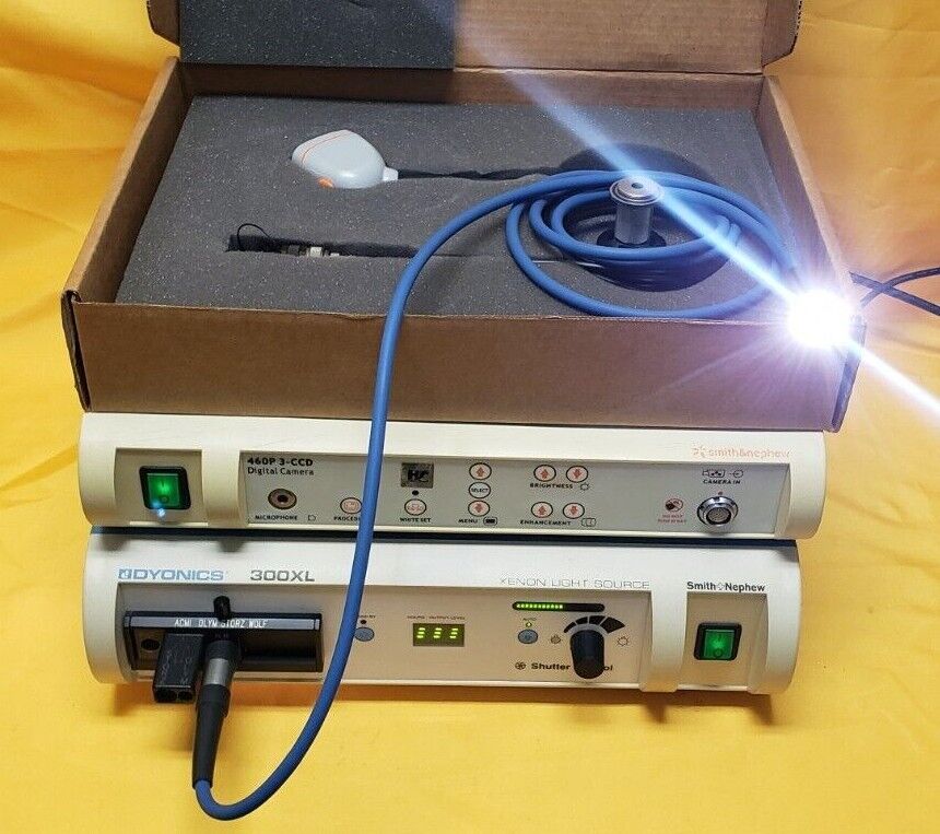 Smith&Nephew 460H Camera,160P 3-CCD Processor,300XL Light Source W-Fiber Cable