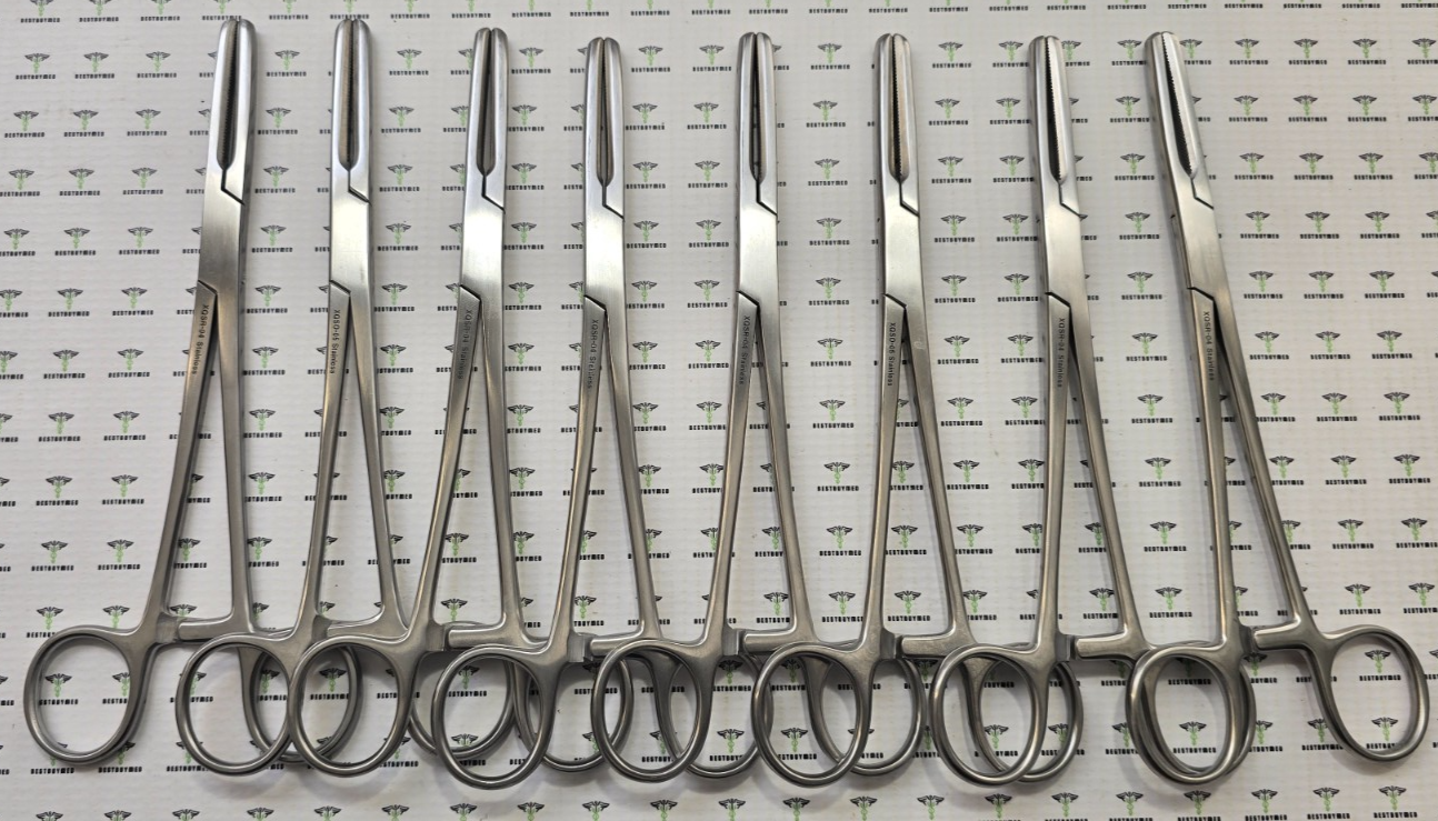 Aesculap Surgical Tube Occluding Clamp Forceps 8" Serrated Jaws REF: SA 2856
