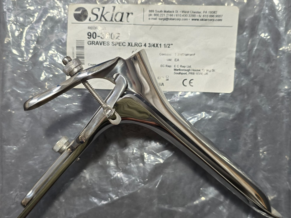SKLAR 90-3802 Surgical Graves Speculum X-LARGE 4 3/4" x 1  1/2"