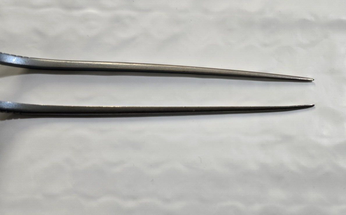 Codman Surgical Titanium Bayonet Bipolar Forceps 8" with Aesculap Bipolar Cord