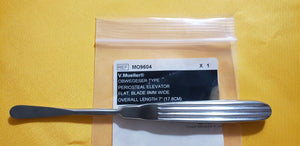 V. Mueller MO9604 Surgical Orthopedic Periosteal Elevator 7" Tip 9mm