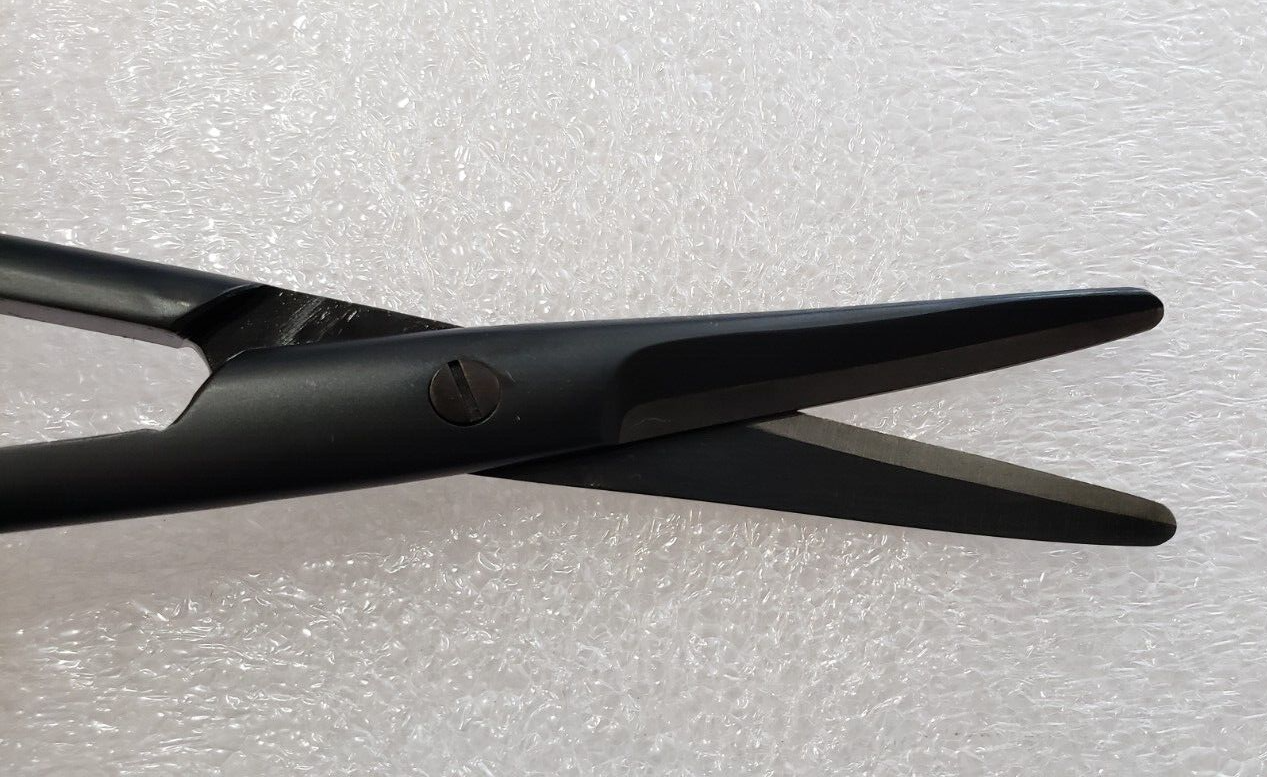 Turtle Surgical Mayo Dissecting Scissors 6" Curved TC Blades Black Coated