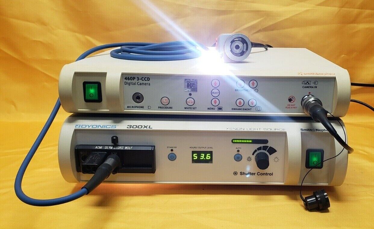 Smith&Nephew 460H Camera,160P 3-CCD Processor,300XL Light Source W-Fiber Cable
