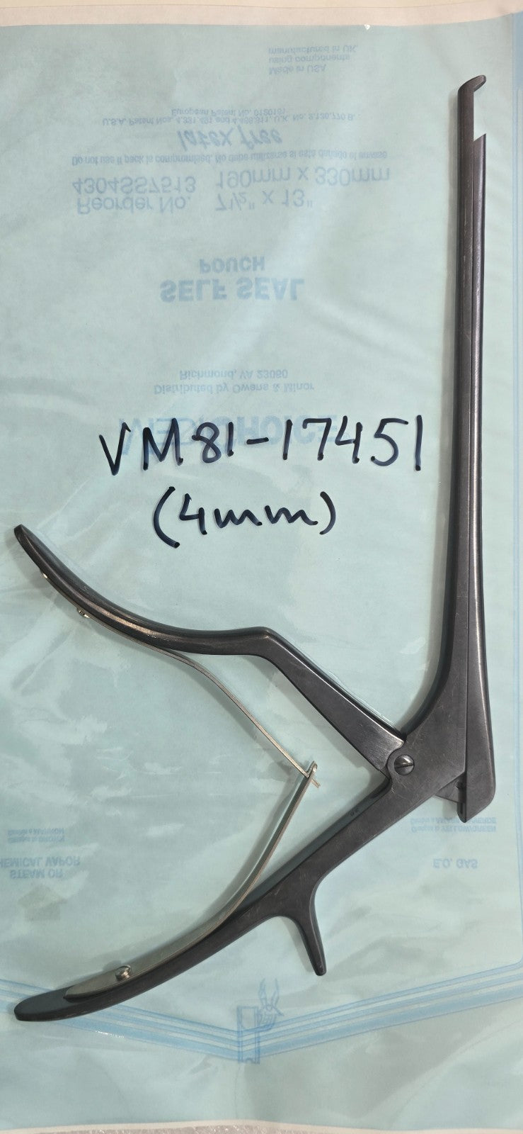 V.Mueller Orthopedic Spurling  Kerrison Rongeurs 8" shaft 4mm 40* up Black
