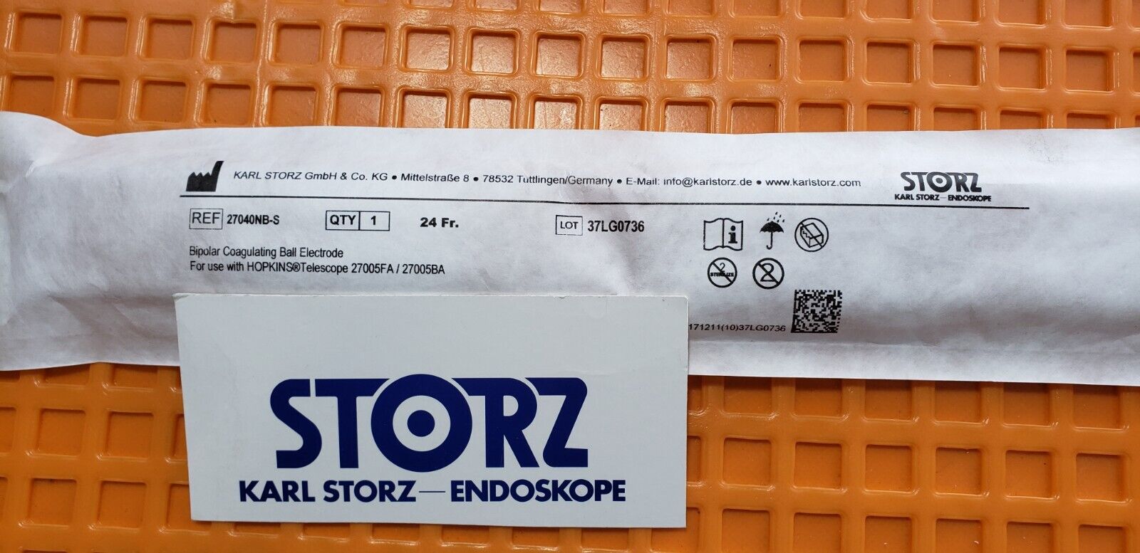 Karl Storz Bipolar Coagulating Ball Electrode, 24FR REF: 27000NB-S