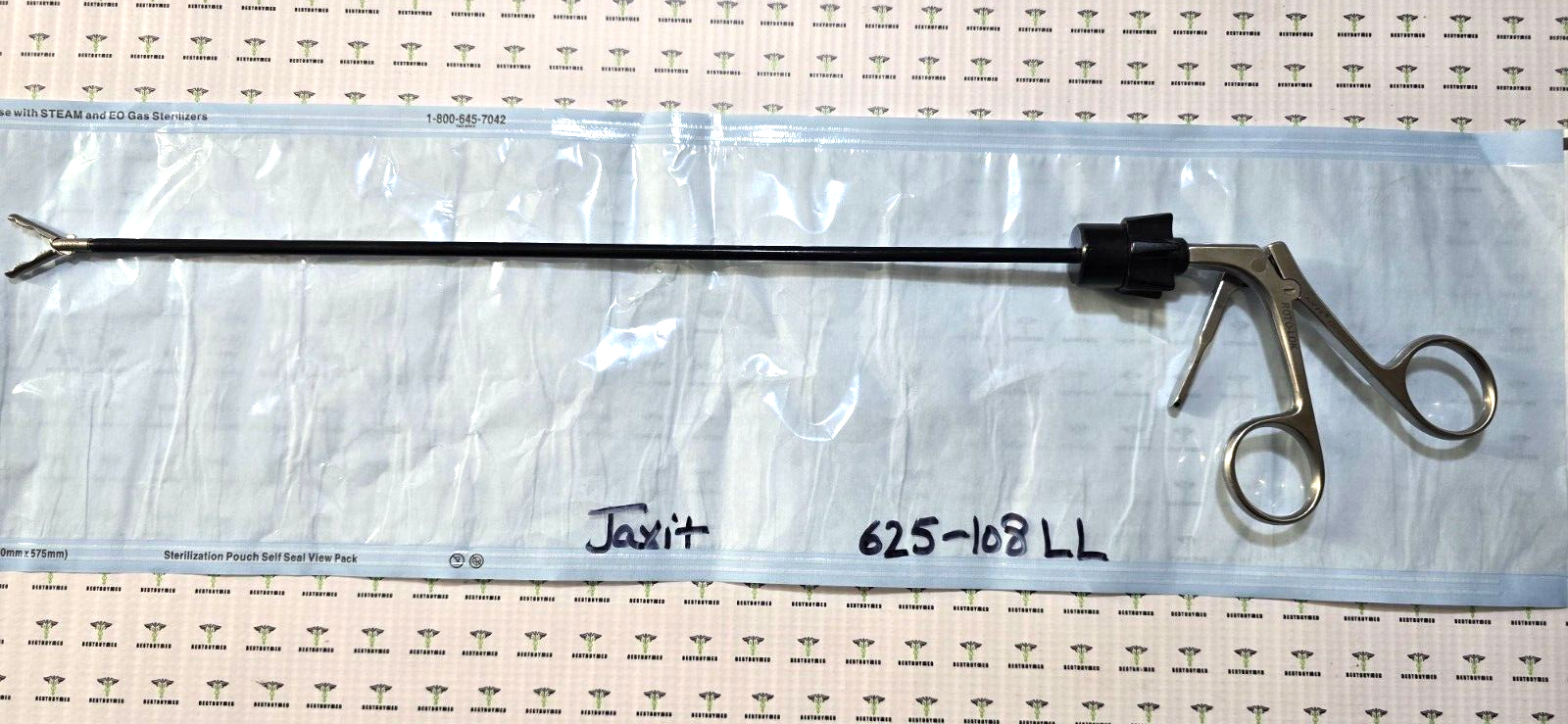 Jarit 625-108LL Surgical ROTO LOK Grasping Forceps 5mmx 35cm Autoclave