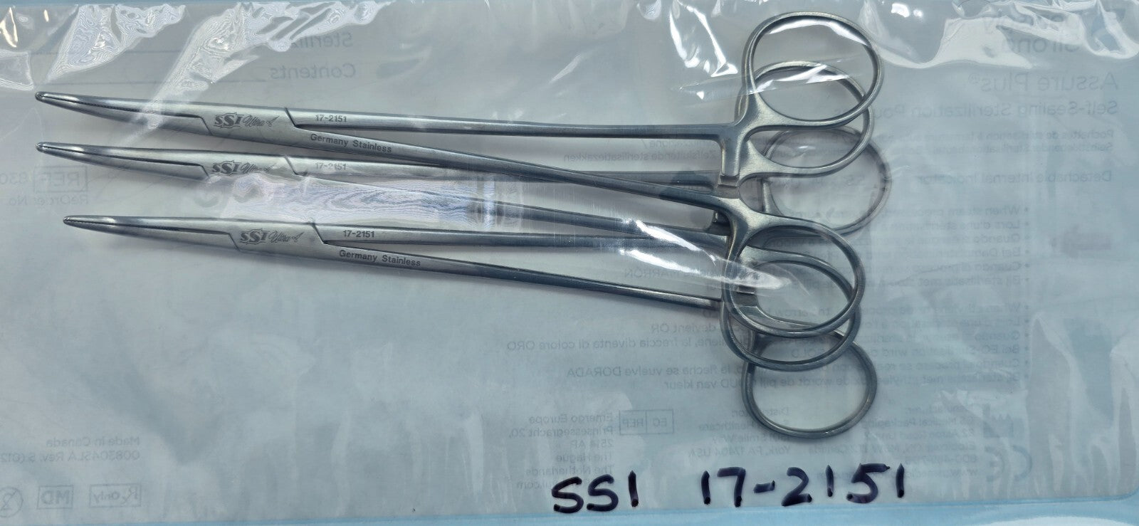 SSI Surgical Schnidt Forceps Curved 7.5" REF: 17-2151