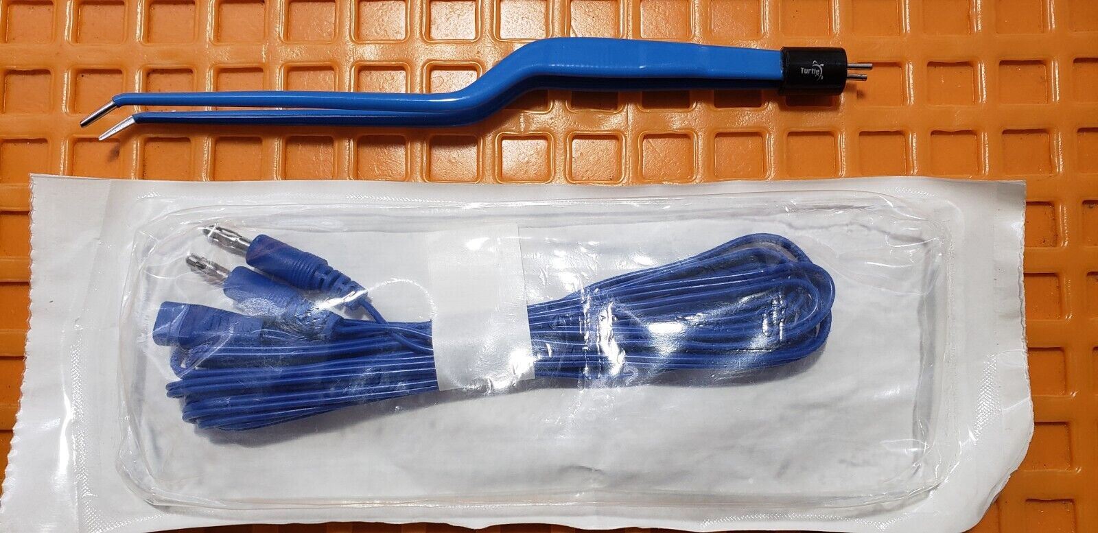 Turtle Surgical Bayonet Bipolar Forceps 7.5" Angle Tips, Medline Bipolar Cord