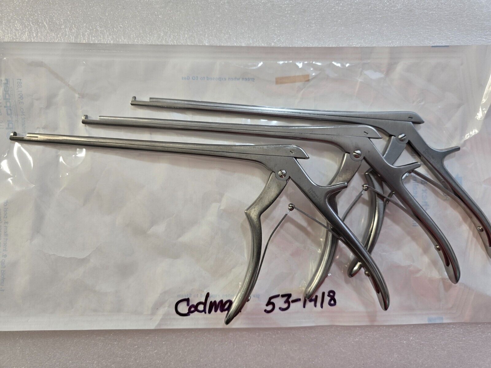 Codman 53-1418 Surgical Orthopedic Kerrison Rongeur 3mm 90 Degree 8" Shaft