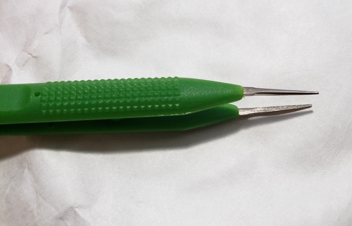 Kirwan Surgical Jeweler Bipolar Forceps 4" Non Stick 0.4mm Tip with Cable
