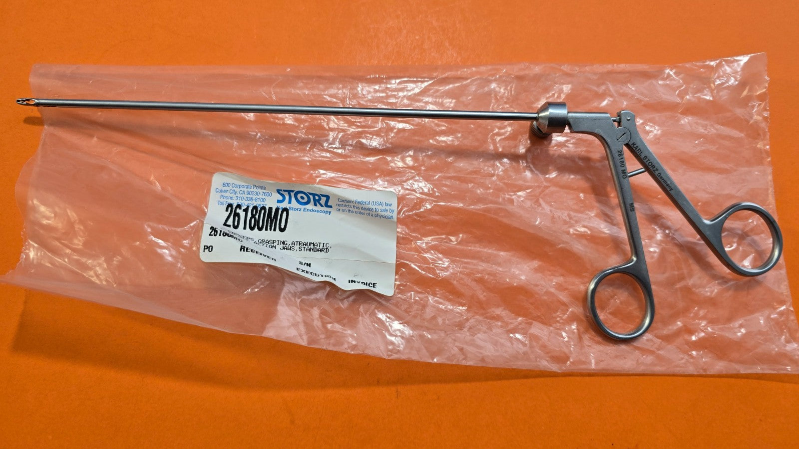 Karl Storz 26180MO Grasping Forceps 3mm x 20cm Atraumatic Double Action