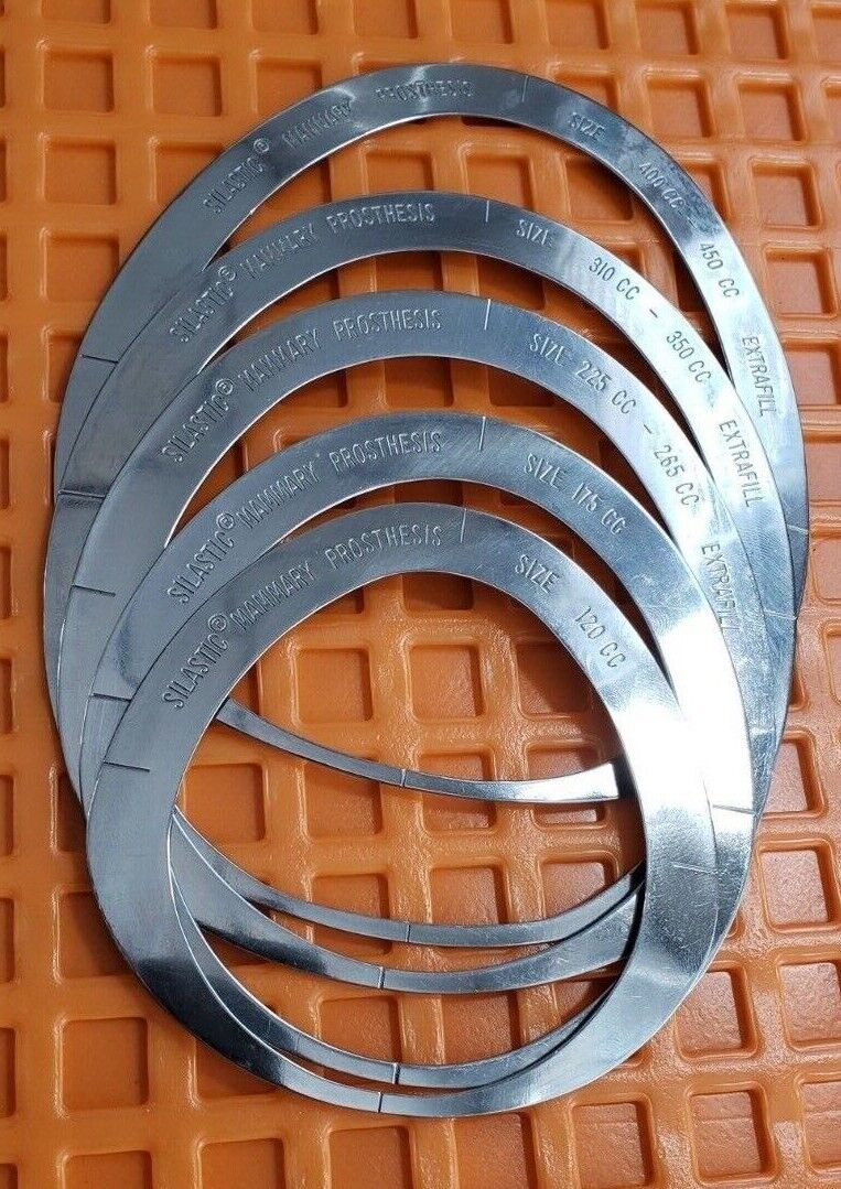SILASTIC Breast Mammary Sizing Rings Size 120cc,175cc,225cc,265cc,310cc,350cc