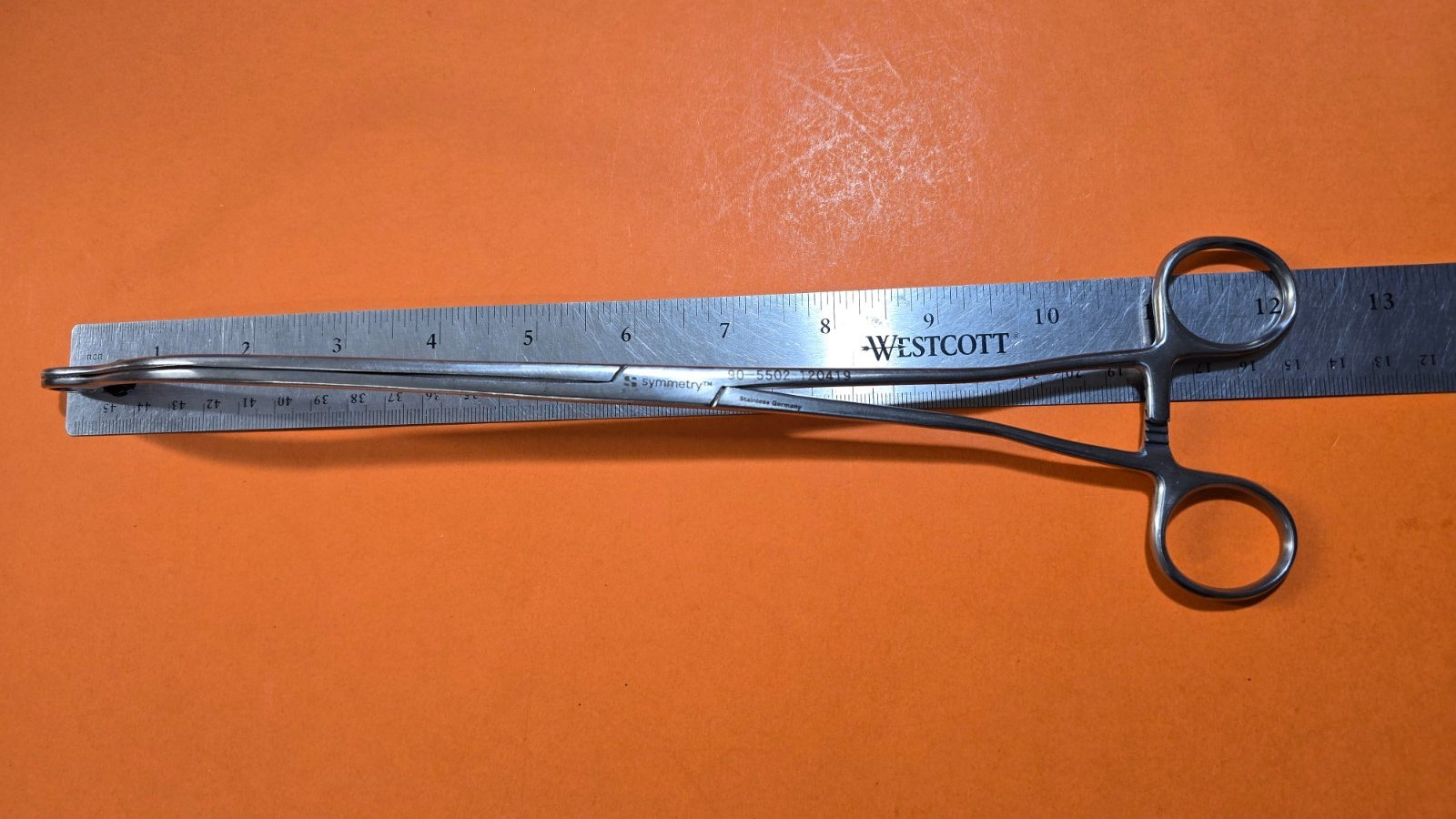 Symmetry 90-5502 Surgical Kaiser Pilling Ring Jaw Forceps 12" Curved