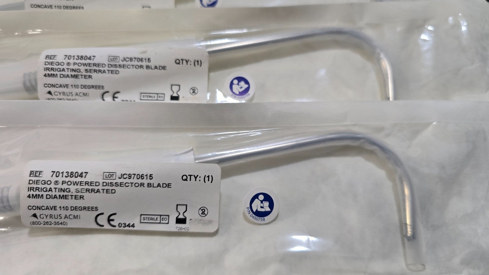 3-Units Gyrus Acmi Shaver Dissector Blades 4.0mm Concave 110 degree