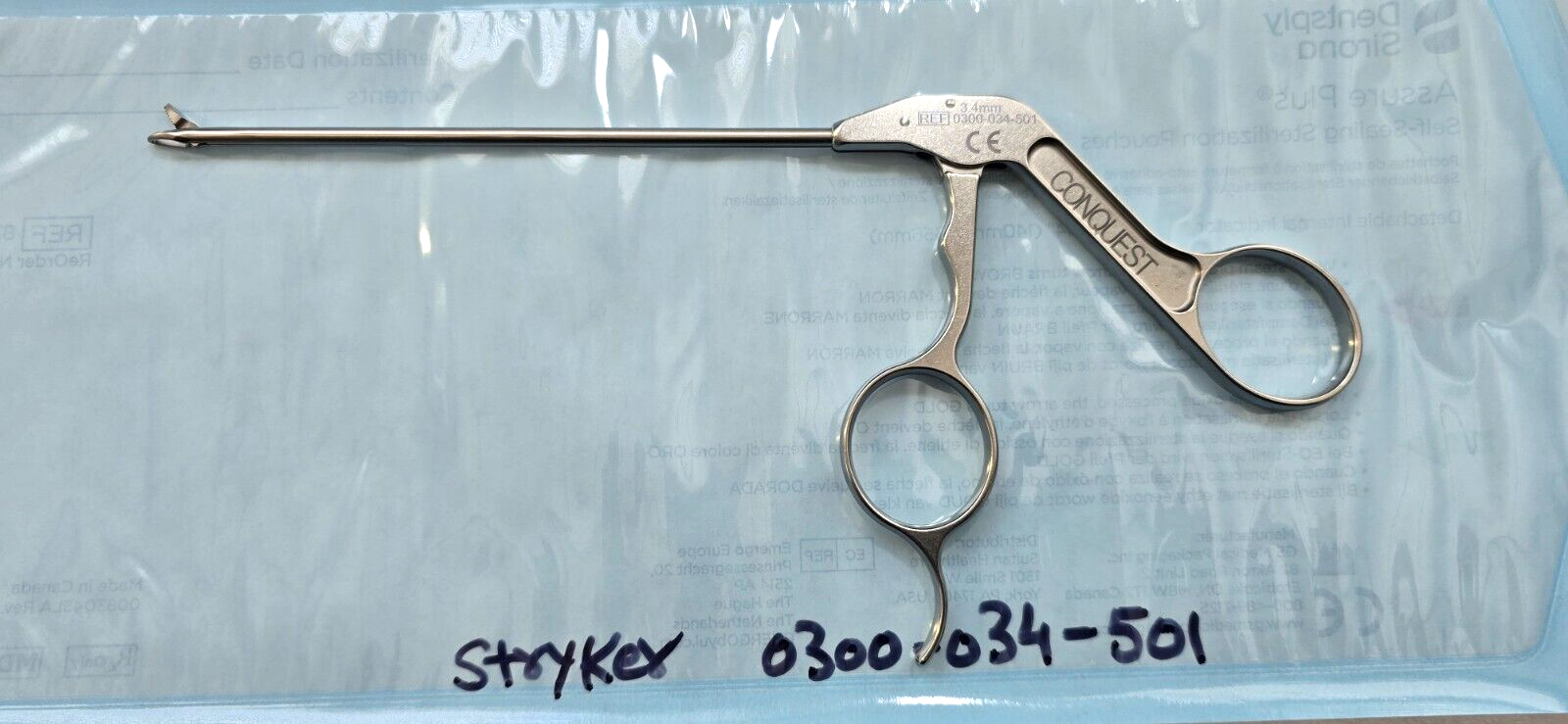 Stryker Conquest Arthroscopic Meniscal Crescent Punch 3.4mm Left