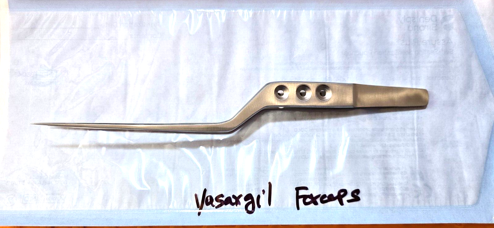 Garana Surgical Yasargil Micro Tweezer Bayonet Forceps  9" Plain Tips