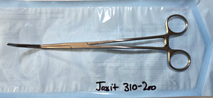 Jarit 310-200 Surgical Satinsky Forceps 9.5"  Cross Serrated jaws