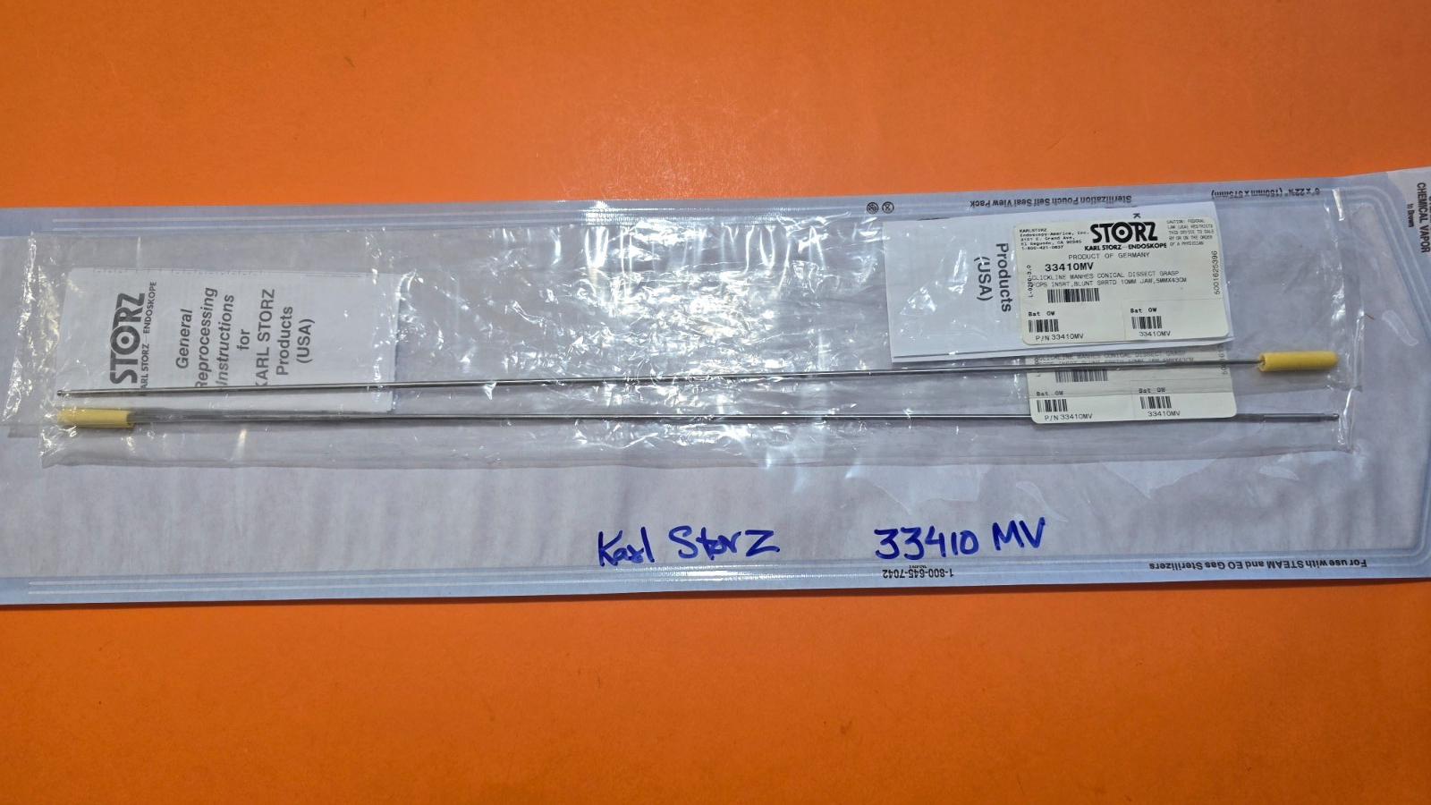 Karl Storz 33410MV Clickline Manhès Conical Grasping Forceps 5mm x 43cm Insert