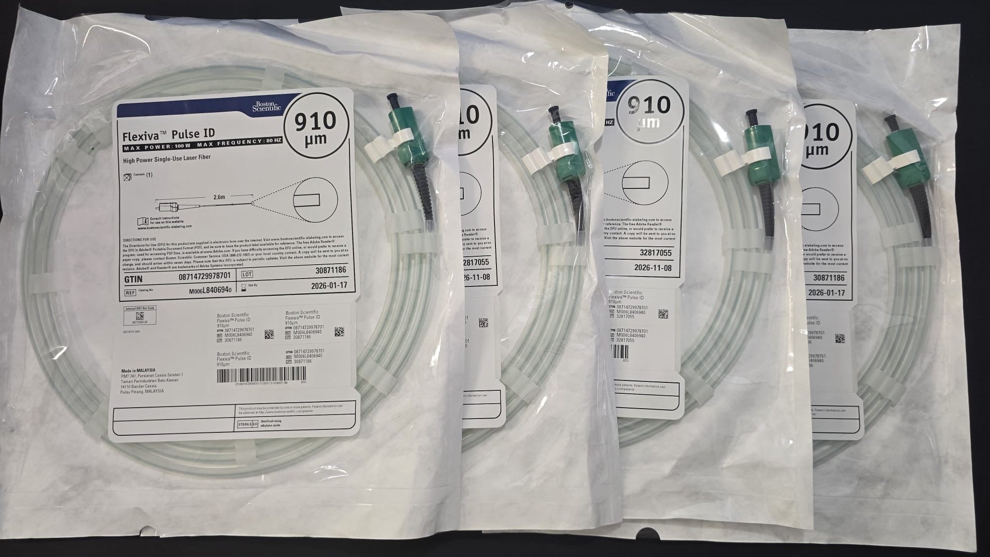 Boston Scientific Flexiva Pulse ID High Power Single-Use Laser Fiber REF: M006L8406940