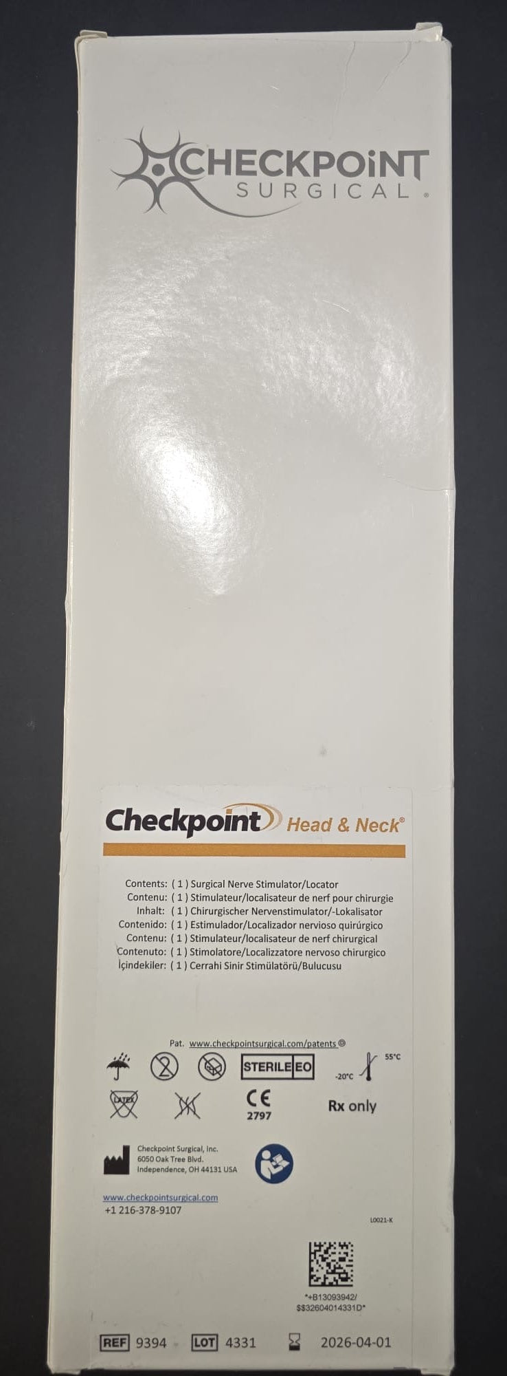 Checkpoint Surgical Head & Neck Surgical Nerve Stimulator/ Locator REF: 9394