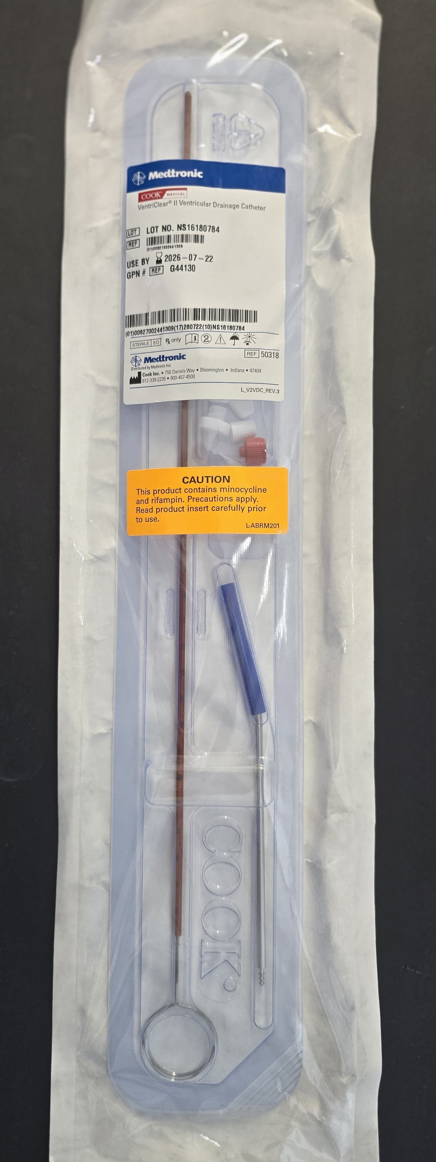 Cook Medical VentriClear II Ventricular Drainage Catheter REF: G44130