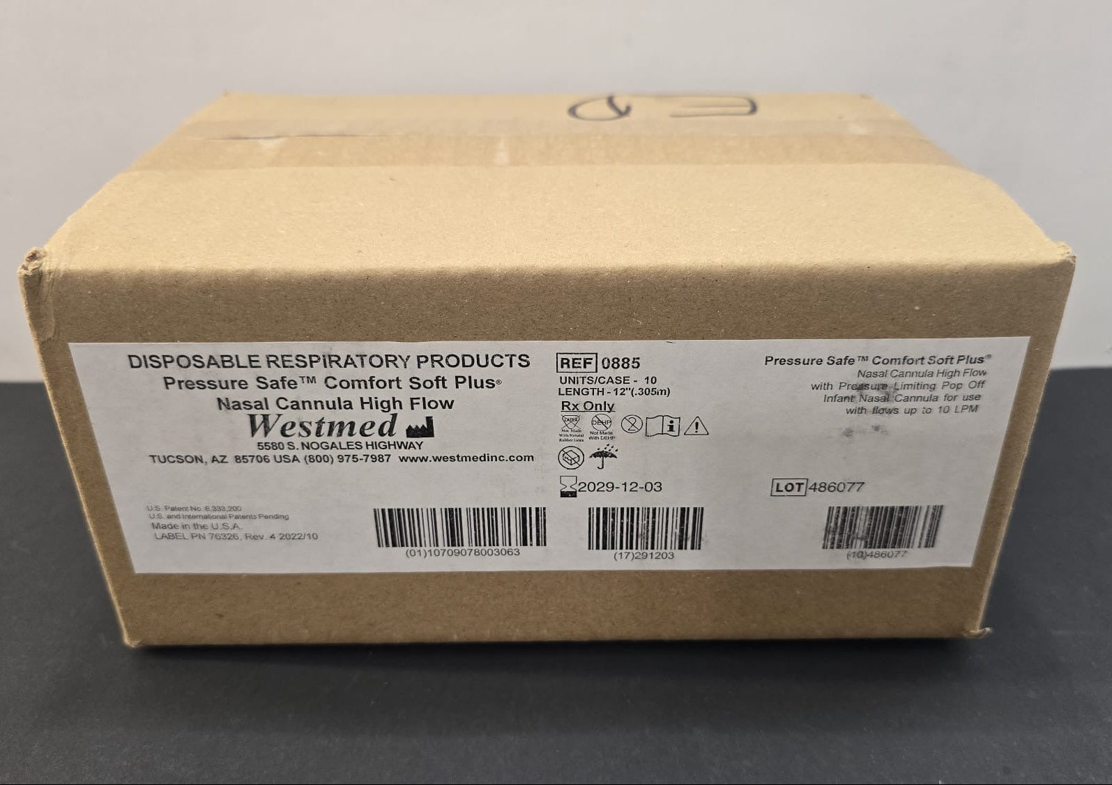 Westmed High Flow Nasal Cannula REF: 0885