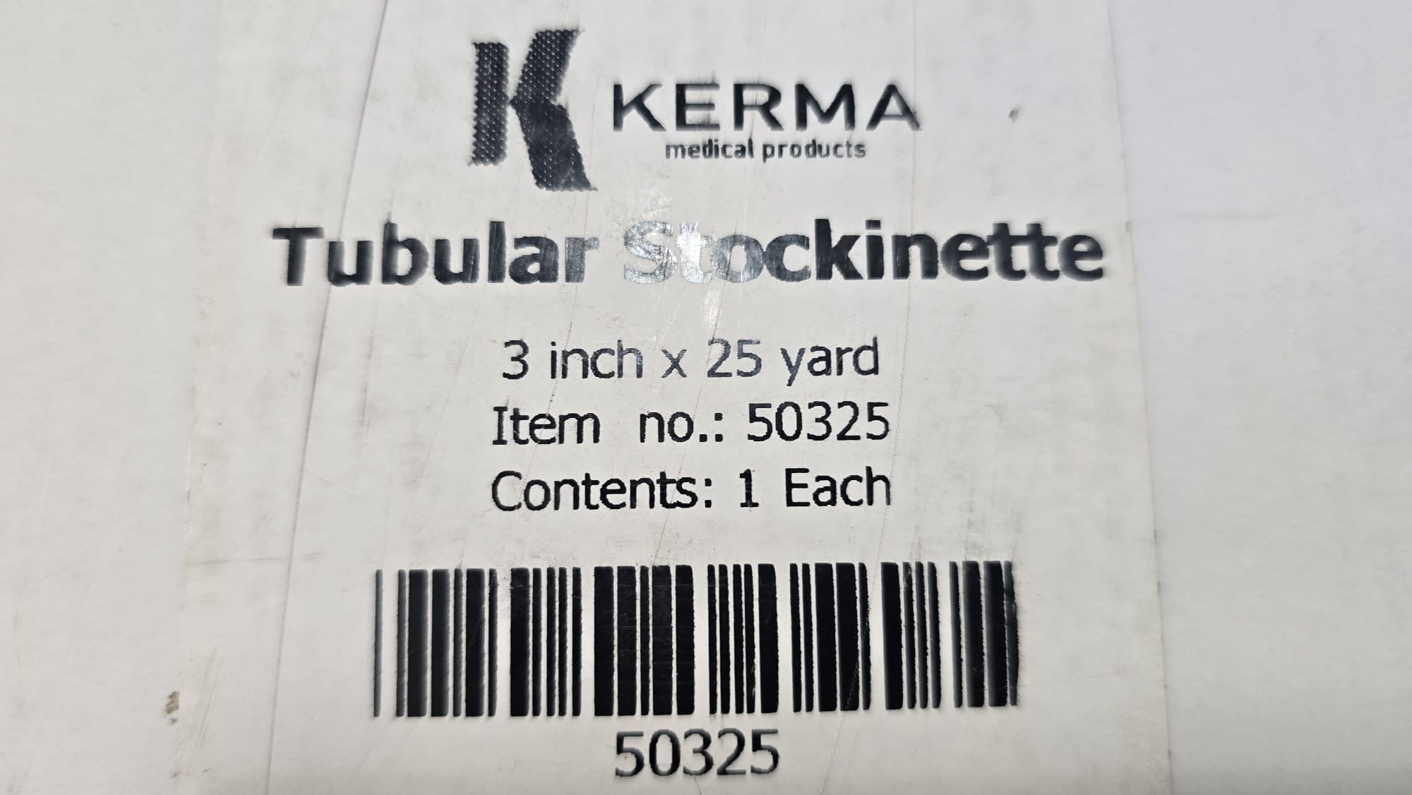 Kerma Tubular Stockinette 3 in x 25 yard REF: 50325